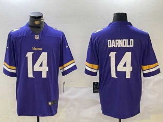 Men's NFL Minnesota Vikings #14 Sam Darnold Purple Limited Stitched Nike Football Jersey