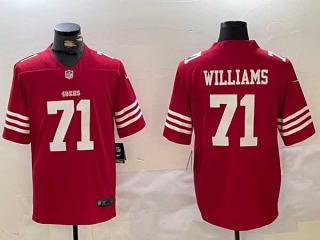 Men's NFL San Francisco 49ers #71 Trent Williams Red Vapor Untouchable Limited Stitched Nike Football Jersey