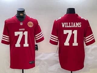 Men's NFL San Francisco 49ers #71 Trent Williams Red Vapor Untouchable Limited Stitched Nike Football Jerseys