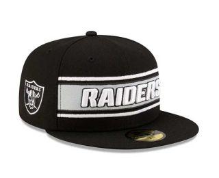 NFL Las Vegas Raiders New Era Black 2024 Sideline Side Patch 9FIFTY Snapback Hat 6086