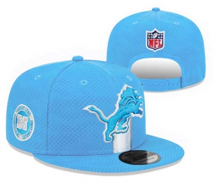 NFL Detroit Lions New Era Light Blue 2024 Sideline Side Patch 9FIFTY Snapback Hat 3008