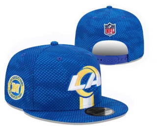 NFL Los Angeles Rams New Era Royal 2024 Sideline Side Patch 9FIFTY Snapback Hat 3036