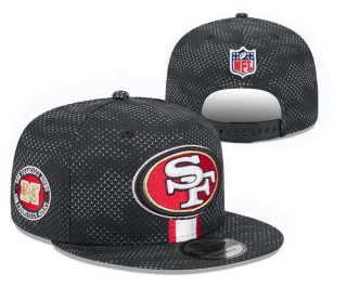 NFL San Francisco 49ers New Era Black 2024 Sideline Side Patch 9FIFTY Snapback Hat 3065