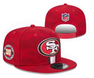 NFL San Francisco 49ers New Era Red 2024 Sideline Side Patch 9FIFTY Snapback Hat 3066