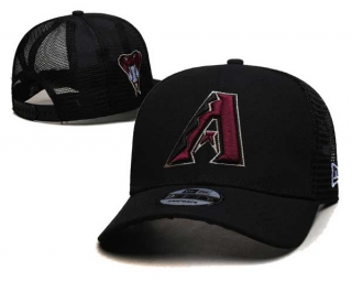 MLB Arizona Diamondbacks New Era Black Curved Brim Side Ptach Trucker 9FIFTY Adjustable Hat 2027