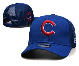 MLB Chicago Cubs New Era Royal Curved Brim Side Ptach Trucker 9FIFTY Adjustable Hat 2016