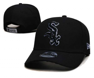 MLB Chicago White Sox New Era Black On Black Curved Brim 9TWENTY Adjustable Hat 2069