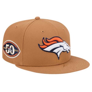 NFL Denver Broncos New Era Tan Color Pack 50th Anniversary Side Patch 9FIFTY Snapback Hat 2011