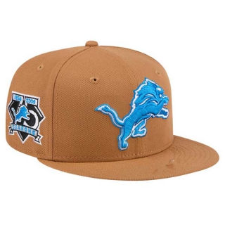 NFL Detroit Lions New Era Tan Color Pack 75th Anniversary Side Patch 9FIFTY Snapback Hat 2009