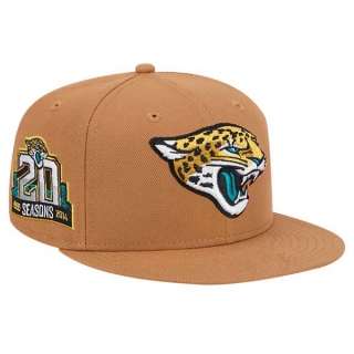 NFL Jacksonville Jaguars New Era Tan Color Pack 20th Anniversary Side Patch 9FIFTY Snapback Hat 2045