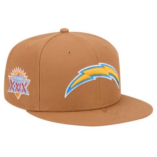 NFL Los Angeles Chargers New Era Tan Color Pack Super Bowl XXIX Side Patch 9FIFTY Snapback Hat 2007