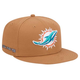 NFL Miami Dolphins New Era Tan Color Pack Super Bowl VIII Side Patch 9FIFTY Snapback Hat 2016