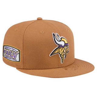 NFL Minnesota Vikings New Era Tan Color Pack 45th Anniversary Side Patch 9FIFTY Snapback Hat 2017