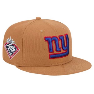 NFL New York Giants New Era Tan Color Pack 75th Anniversary Side Patch 9FIFTY Snapback Hat 2006