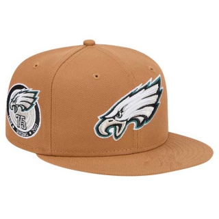 NFL Philadelphia Eagles New Era Tan Color Pack 75th Anniversary Side Patch 9FIFTY Snapback Hat 2013