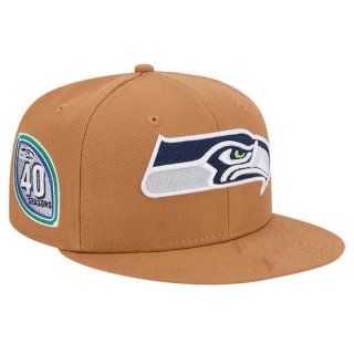 NFL Seattle Seahawks New Era Tan Color Pack 40th Anniversary Side Patch 9FIFTY Snapback Hat 2029