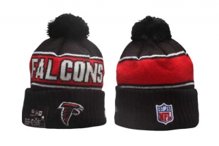 NFL Atlanta Falcons New Era Black 2024 Sideline Sport Cuffed Knit Beanie Hat With Pom 5016