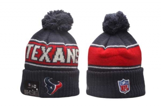 NFL Houston Texans New Era Navy 2024 Sideline Sport Cuffed Knit Beanie Hat With Pom 5009