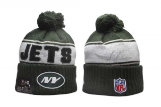 NFL New York Jets New Era Green 2024 Sideline Sport Cuffed Knit Beanie Hat With Pom 5018