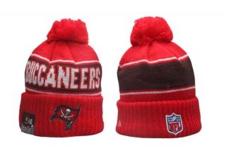 NFL Tampa Bay Buccaneers New Era Red 2024 Sideline Sport Cuffed Knit Beanie Hat With Pom 5010