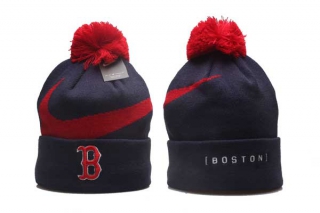 MLB Boston Red Sox Nike Navy Swoosh Peak Cuffed Knit Ha With Pom 5003