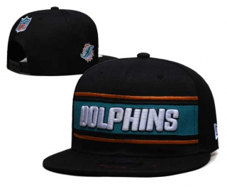 NFL Miami Dolphins New Era Black 2024 Sideline Side Patch 9FIFTY Snapback Hat 6051