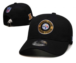 NFL Pittsburgh Steelers New Era Black 2024 Sideline Side Patch 9FIFTY Adjustable Hat 6051