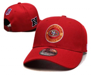 NFL San Francisco 49ers New Era Red 2024 Sideline Side Patch 9FIFTY Adjustable Hat 6074