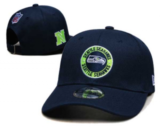 NFL Seattle Seahawks New Era Navy 2024 Sideline Side Patch 9FIFTY Adjustable Hat 6024