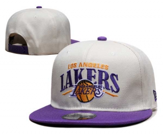 NBA Los Angeles Lakers New Era Cream Purple Terry Heather A-Frame 9FIFTY Snapback Hat 6047