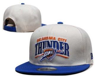 NBA Oklahoma City Thunder New Era Cream Blue Terry Heather A-Frame 9FIFTY Snapback Hat 6014