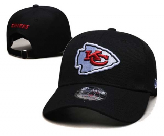 NFL Kansas City Chiefs New Era Black Curved Brim 9FIFTY Snapback Adjustable Hat 6080