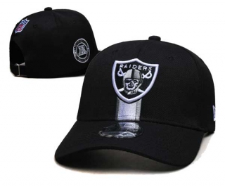 NFL Las Vegas Raiders New Era Black 2024 Sideline Side Patch Curved Brim 9FIFTY Snapback Hat 6088