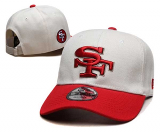 NFL San Francisco 49ers New Era Cream Red Side Patch Curved Brim 9FIFTY Snapback Adjustable Hat 6076