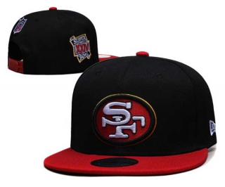 NFL San Francisco 49ers New Era Black Red Super Bowl XXIV Side Patch 9FIFTY Snapback Hat 6075