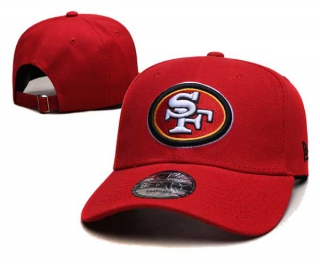 NFL San Francisco 49ers New Era Red Curved Brim 9FIFTY Snapback Adjustable Hat 6078