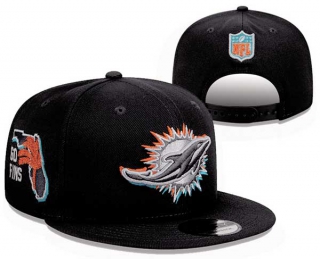 NFL Miami Dolphins New Era Graphite 2024 Draft GO FINS Side Patch 9FIFTY Snapback Hat 2018