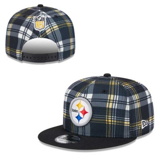 NFL Pittsburgh Steelers New Era Black 2024 Sideline Statement 9FIFTY Snapback Hat 2051