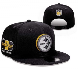 NFL Pittsburgh Steelers New Era Graphite 2024 Draft Steel City Football Side Patch 9FIFTY Snapback Hat 2052