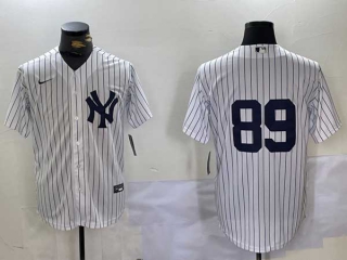 Men's MLB New York Yankees #89 Jasson Dominguez White Cool Base Stitched Nike Baseball Jersey