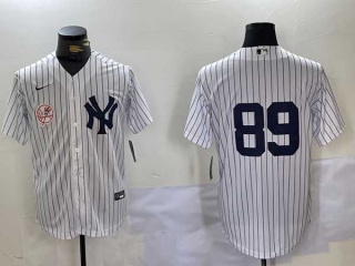 Men's MLB New York Yankees #89 Jasson Dominguez White Logo Cool Base Stitched Nike Baseball Jerseys