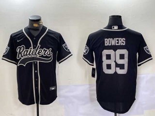 Men's NFL Las Vegas Raiders #89 Brock Bowers Black Cool Base Stitched Nike Baseball Jersey