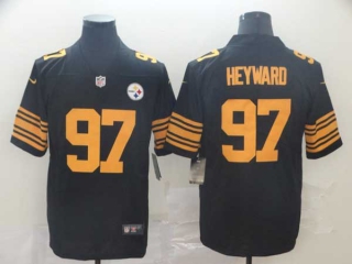 Men's NFL Pittsburgh Steelers #97 Cam Heyward Black Color Rush Stitched Nike Football Jersey