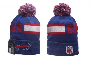 Wholesale NFL Buffalo Bills New Era Royal 2024 Sideline Tech Knit Beanies Hat With Pom 5024