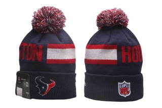 Wholesale NFL Houston Texans New Era Navy 2024 Sideline Tech Knit Beanies Hat With Pom 5010