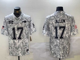 Men's NFL Buffalo Bills #17 Josh Allen Arctic Camo Nike 2024 Salute to Service Limited Jersey