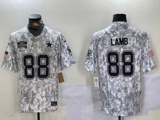 Men's NFL Dallas Cowboys #88 CeeDee Lamb Arctic Camo Nike 2024 Salute to Service Limited Jersey