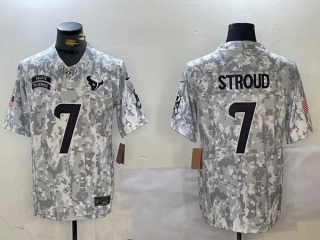 Men's NFL Houston Texans #7 CJ Stroud Arctic Camo Nike 2024 Salute to Service Limited Jersey