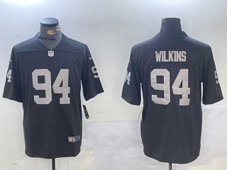 Men's NFL Las Vegas Raiders #94 Christian Wilkins Black 2024 F.U.S.E. Vapor Untouchable Stitched Nike Football Jersey