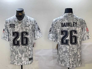 Men's NFL Philadelphia Eagles #26 Saquon Barkley Arctic Camo Nike 2024 Salute to Service Limited Jersey